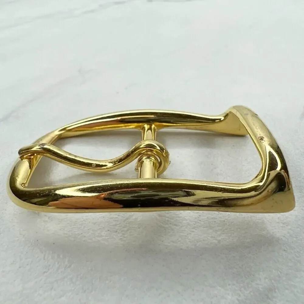 Vintage Gold Tone Simple Basic Belt Buckle for up to 1 Inch Belt